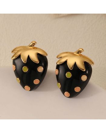 Cute Strawberry Stud Earrings, Fruit Earrings | DMS294